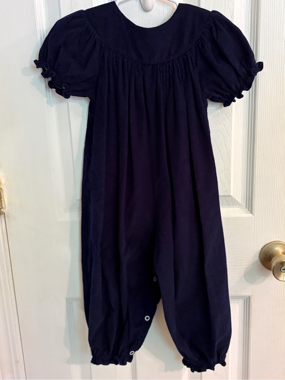 Krewe Girls' Beautiful Navy Blue Corduroy Romper w/Ruffles Size 24 Months